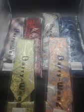 Lot Of 6 Brand New Barry Wang Classic Silk Men's Necktie Hanky Cufflink Tie Set