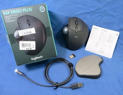 Logitech MX Ergo S Plus Wireless Trackball Gaming Mouse in Black 910-005178