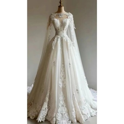 Ivory Medieval Wedding Dress With Wrap Appliques Historical Bridal Gown Vintage | eBay Ivory Medieval Wedding Dress With Wrap Appliques Historical Bridal Gown Vintage | eBay