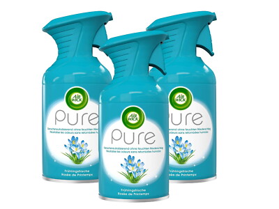 Air Wick Premium-Duftspray PURE Frühlingsfrische Lufterfrischer Raumduft 3x250ml