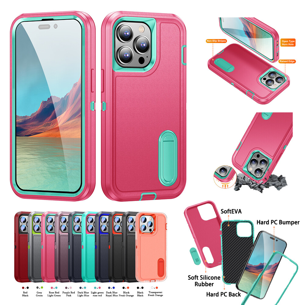 For iPhone 15 Pro Max 14 13 12 11 XS Max XR 8 Plus 6 Phone Case Shockproof Cover