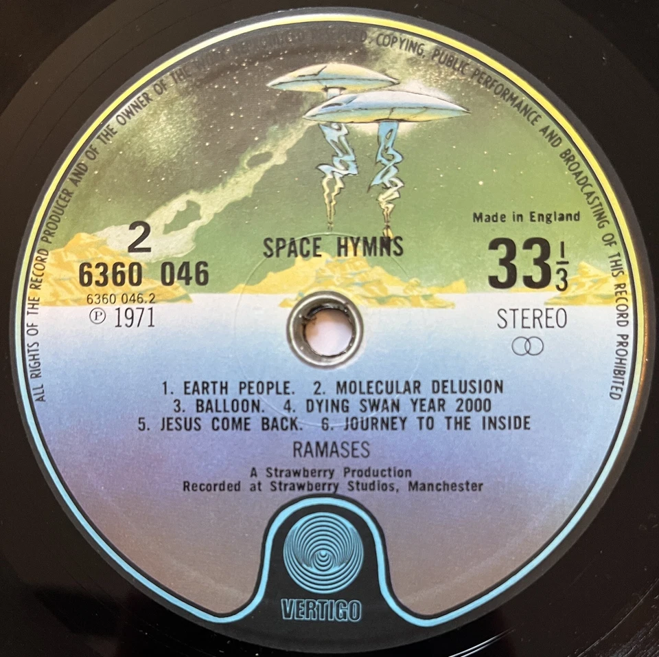 RAMASES~SPACE HYMNS LP (1973) RARE UK PSYCH ROCK VERTIGO KIMBERLEY FROST - Image 2 of 3