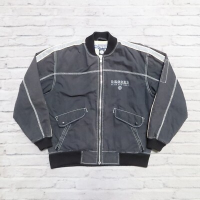 Vintage 90s Droors Racing Division Bomber Jacket Size L Skate