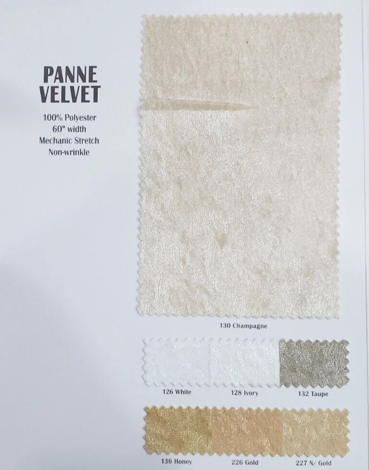 Panne Velvet Fabric | 60" Wide | Crush Panne Velour | Apparel, Costumes, Cosplay - Image 2 of 3