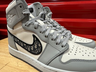 NEW Nike Air Jordan 1 High Dior Wolf Grey Sail CN8607-002 NEW Nike Air Jordan 1 High Dior Wolf Grey Sail CN8607-002