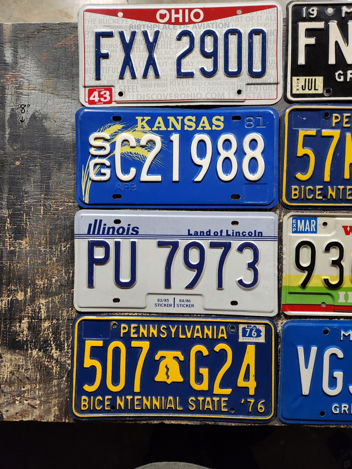 Vintage License Plate Lot Of 12 eBay