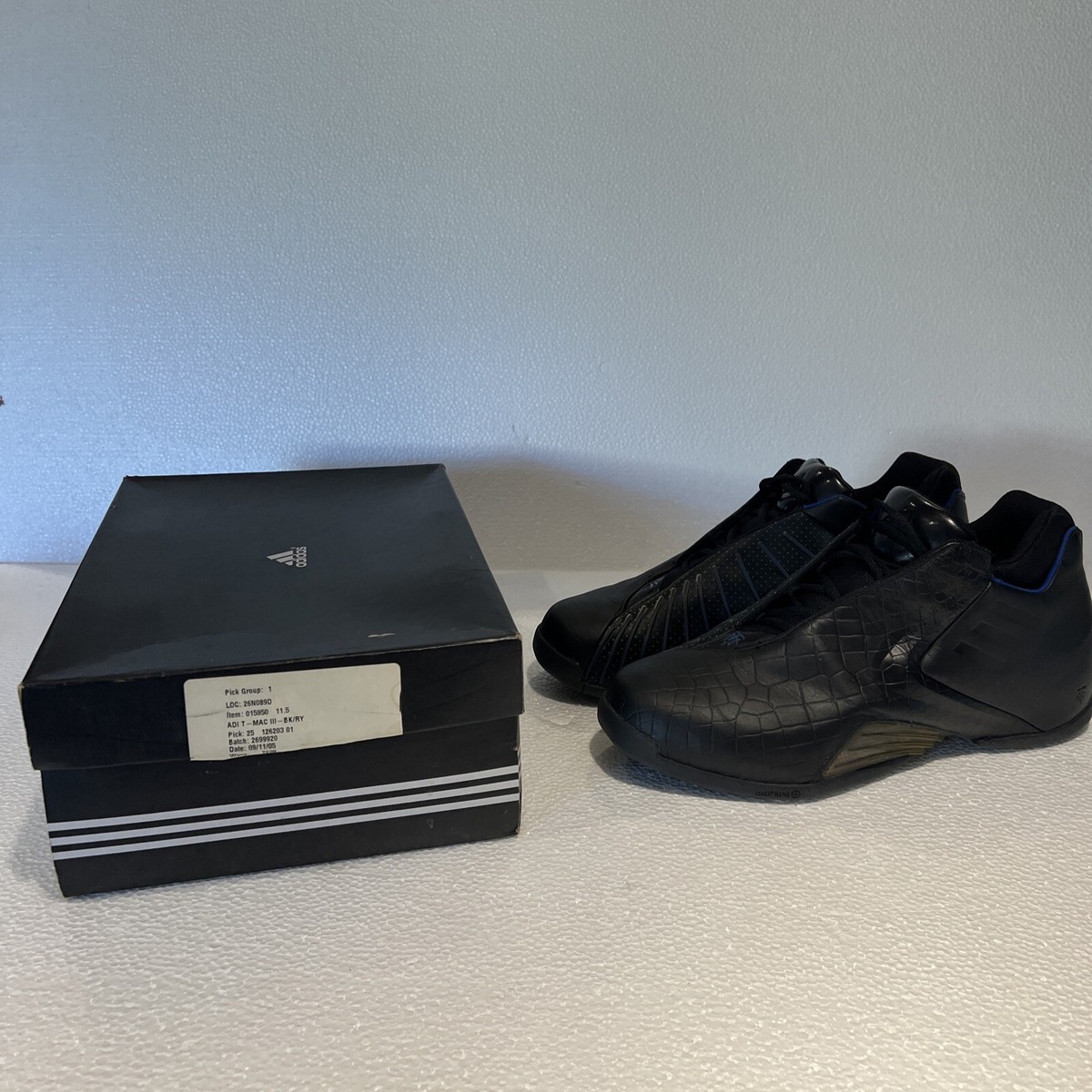 Adidas TMAC 3 J Away Croc Black Royal Blue Size 11.5 2005 | eBay