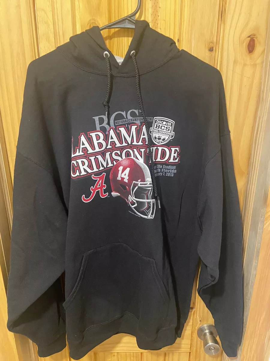 Alabama Crimson Tide 2013 BCS Championship Hooded Sweatshirt. 2XL