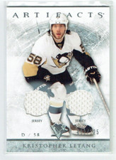 12-13 UD Upper Deck Artifacts  Kristopher Letang  /125  Dual Jerseys
