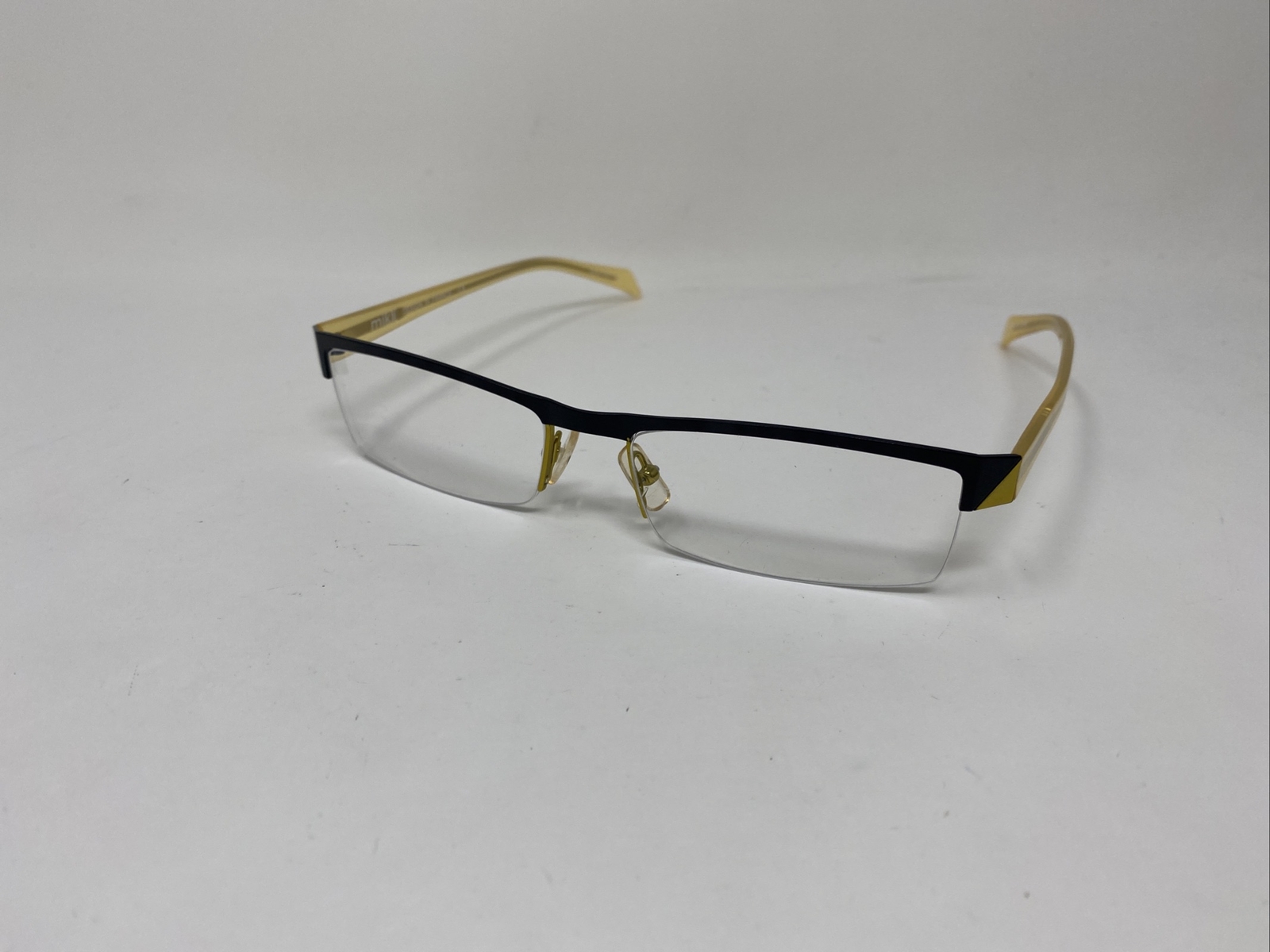 MIKLI EYEWEAR ML0710 0049 54/17/140 BLACK YELLOW EYEGLASSES FRAME EH77