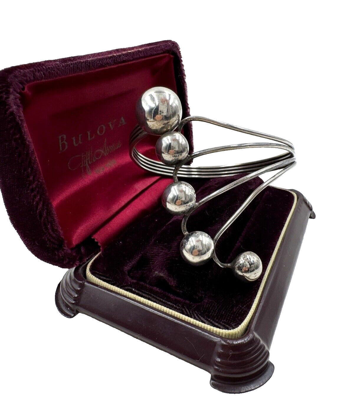 STERLING SILVER HALLMARK LARGE BANGLE CLAMPER CUF… - image 7