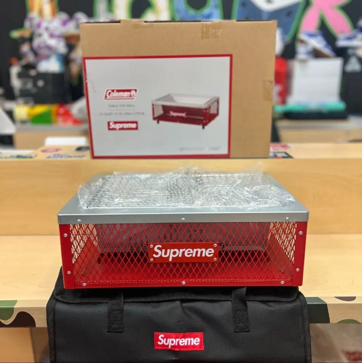 Supreme - Supreme®/Coleman® Charcoal Grill Red Supreme Coleman Charcoal Grill (SS23) - $98