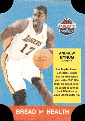 Andrew Bynum - 2012 Panini Past & Present - Die Cut - Bread for Health #9
