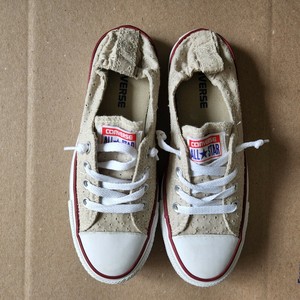 Converse para mujer Talla 7All estrella Bajo Tops Zapatillas Zapatos Tacón  Elástico Beige | eBay
