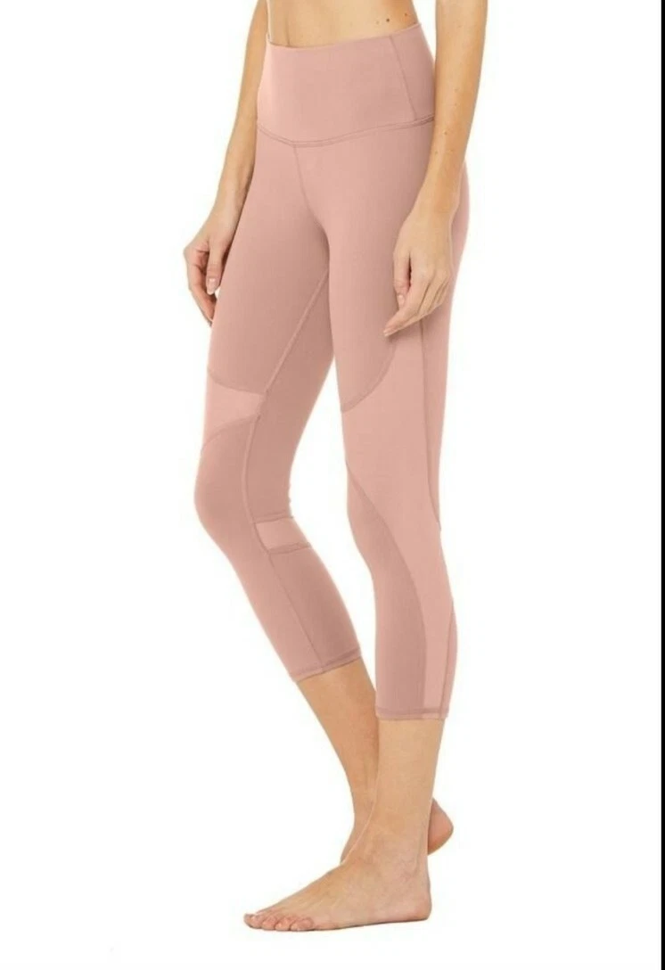 EUC Alo Yoga High Waisted Coast Leggings Smoky Quarts Small