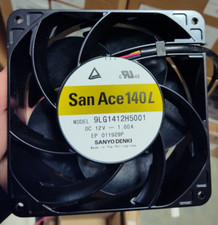 9LG1412H5001 Sanyo Denki San Ace 140L 140x140x51mm DC Fan, 12V / 1A, 4100 RPM
