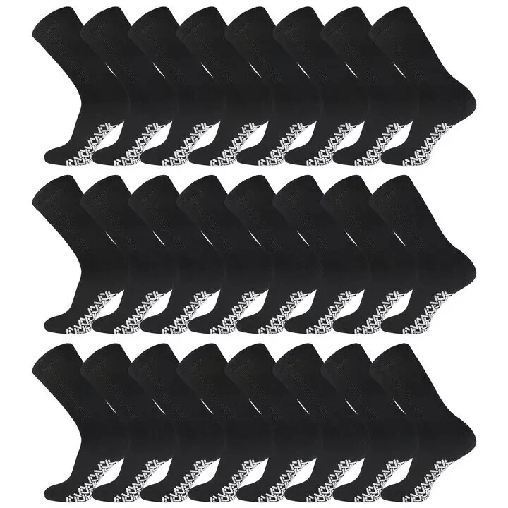 Wholesale Bulk Men's Black Non Skid Diabetic Crew Socks Non Binding Loose Fit
Opens in a new window