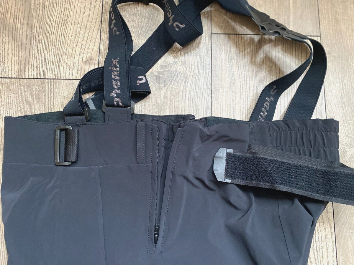 PHENIX SALOPETTE Ski Pants Black Men's 562XL Dermizax®EV PrimaLoft