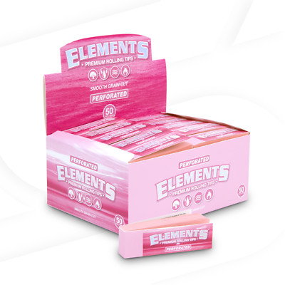 Elements Pink Perforated Rolling Tips - Full box