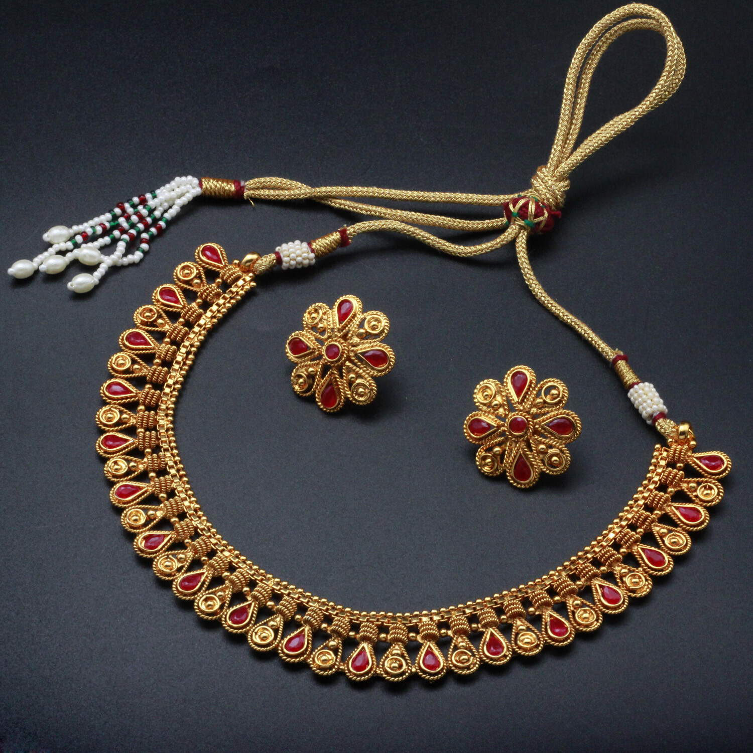 Indian Bollywood Kundan Choker Necklace Gold Plated Bridal Pearl Jewelry  Set | eBay