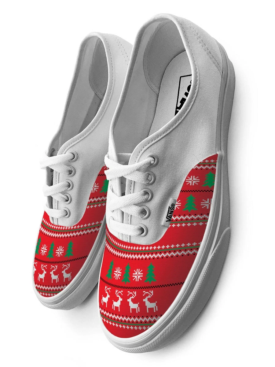 lof perspectief heroïsch Ugly Christmas Sweater Authentic Laced Vans Brand Shoes | eBay