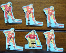 Gotham Hockey Players Red Team Hockey game  table top hockey game 1950's
