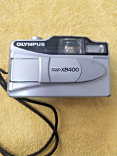 Olympus Trip XB400 Point  Shoot Film Camera 35mm Silver Retro - Tested