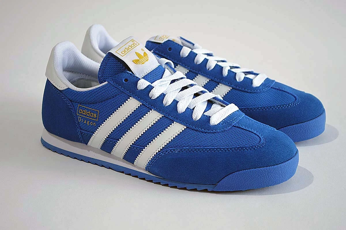 MENS ADIDAS ORIGINALS DRAGON TRAINERS RUNNING BLUE,WHITE ALL SIZES