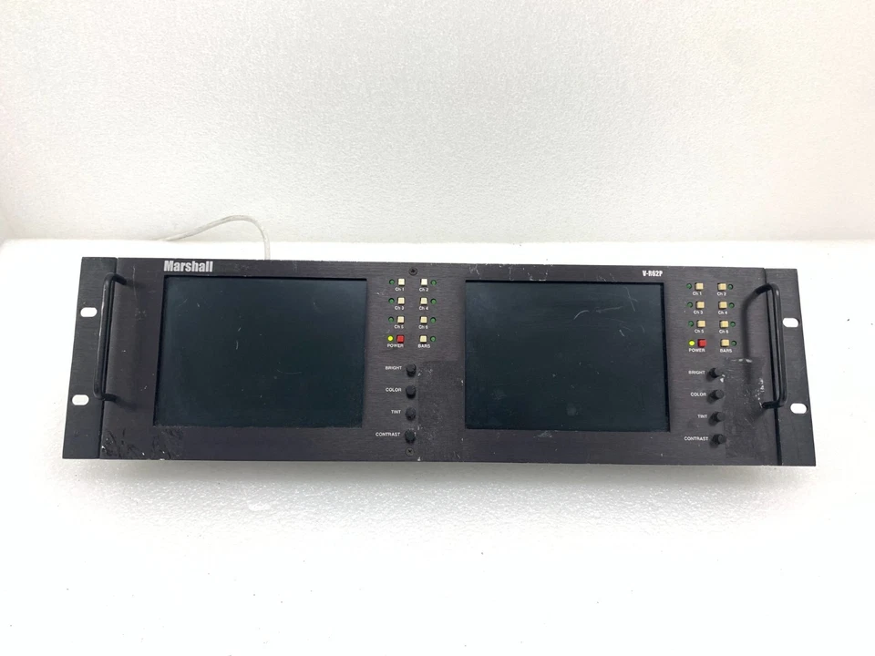 Marshall Electronics Dual 5" Standard Color Monitors Model V-R62P NO A/C ADAPTER - Image 3 of 4