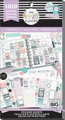 The Happy Planner Value Pack Stickers - WELLNESS - 1010 pcs