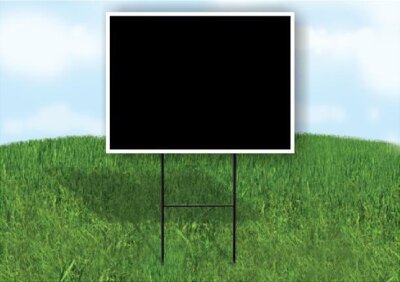 BLANK BLACK SIGN Plastic Yard Sign ROAD SIGN with Stand | eBay