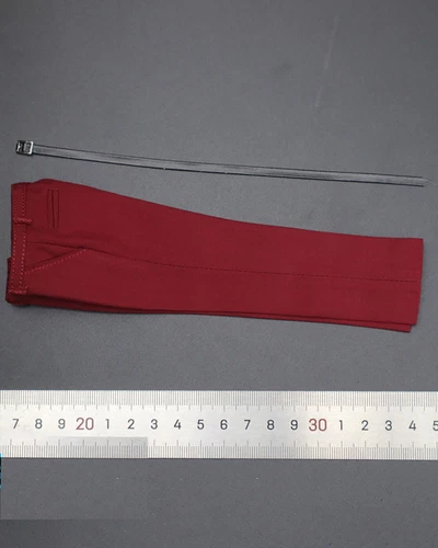 1/6 Red Pants Trousers with Belt Clothes For 12'' Male Action Figure Body Toys - Picture 2 of 2