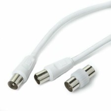 Coaxial TV Aerial Cable RF Fly Lead Digital Male Antenna Video Lead 1m to 50m