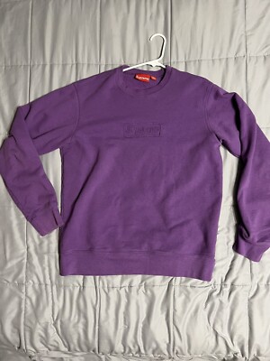 Size M Supreme Cutout Logo - Violet SS20 | eBay 