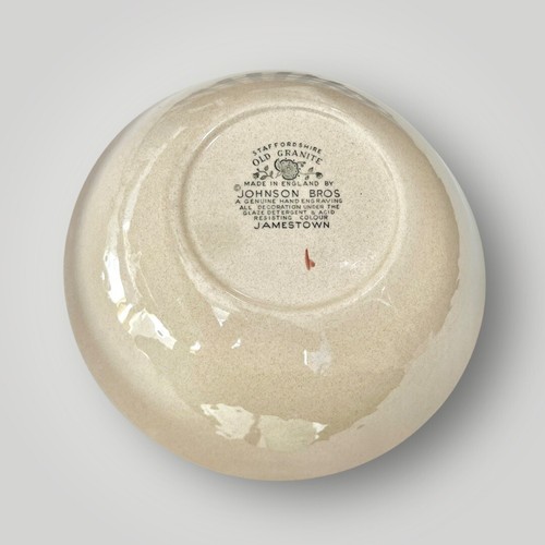 Vintage Johnson Bros Jamestown braune runde Schale England Staffordshire gebraucht - Bild 6 von 13