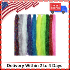 10 Pack Crystal Flash Fly Tying Material for Fishing Lures - 10 Colors Set