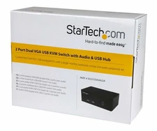 NEW - StarTech 2-port Dual VGA USB KVM Switch with Audio & USB Hub SV231DVGAU2A