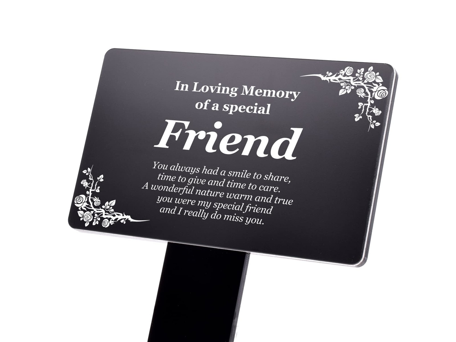 Targhetta Commemorativa Special Friend OriginDesigned - Omaggio Nero