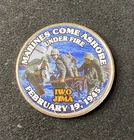 Colorized Kennedy Half Dollar Iwo Jima Marines Come Ashore Free Shipping