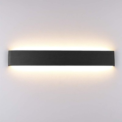 LED-Wandleuchte Innen, 60 cm, 20 W Modern, Warmweiß 3000 K, Schwarz