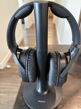 Sony TMR-RF400 Wireless RF Headband Headphones Black Double Earpiece