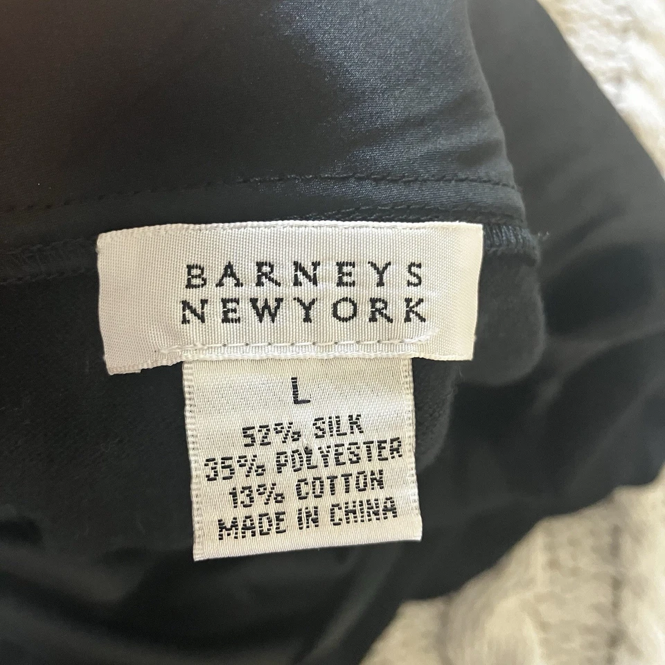 Suéter Top Barney’s New York Negro Mezcla Seda Para Mujer Talla L Manga Corta Foto 3 de 4