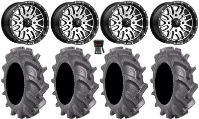 MSA Machined Brute 14'' UTV Wheels 28'' BKT AT 171 Tires Yamaha YXZ (2019+)