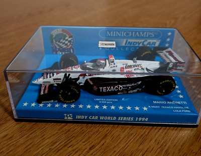 MINICHAMPS 1:43 SCALE DIE-CAST INDY CAR #6 LOLA FORD MARIO ANDRETTI 1994 NOB