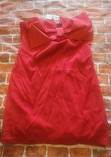 Express FORMAL BOW BODICE SHEATH MINI - 9418654 Sz Medium Nwt Lipstick Red