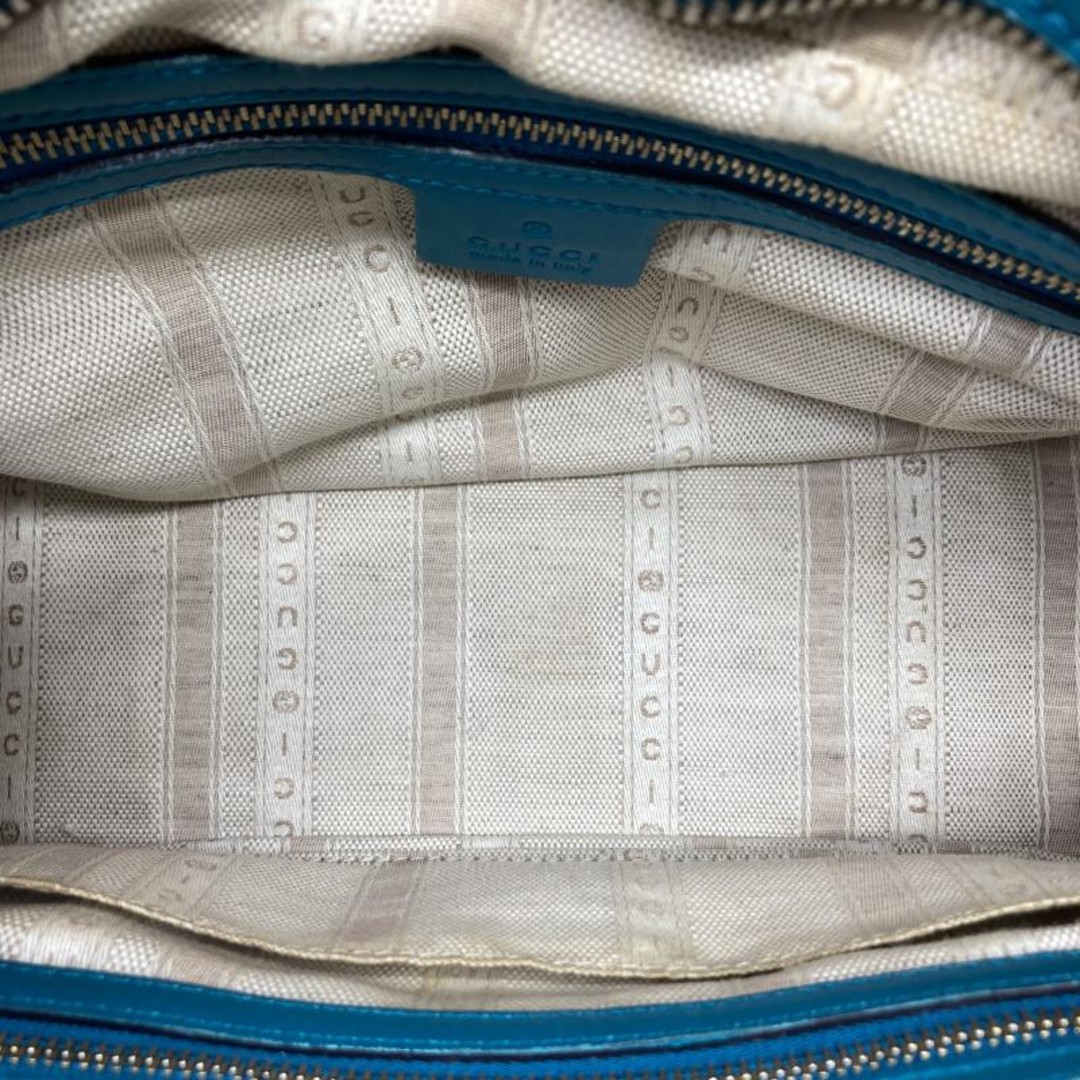 GUCCI Bright Diamante Handbag Blue Used 354224 520981 Ladies Leather Bag thumbnail 5