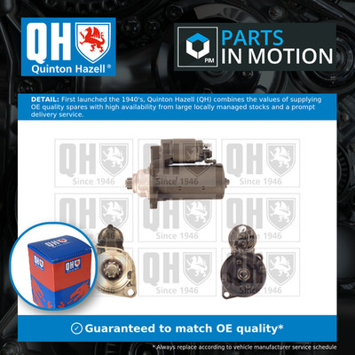 Starter Motor QRS1656 Quinton Hazell 1059564 97VW11000AA 02A911023RX 02A911023R