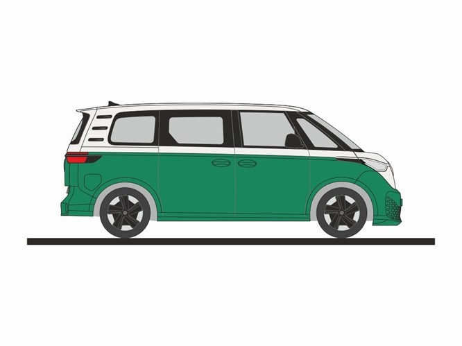 Rietze 21917 - 1/87 Volkswagen Id Buzz People Candy White / Bay Leaf Green