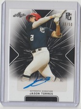 Jason Torres 2021 Leaf Perfect Game Showcase Autographs Black Auto SN /50 