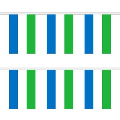 Flagtex Sierra Leone rechteckige Wimpelkette